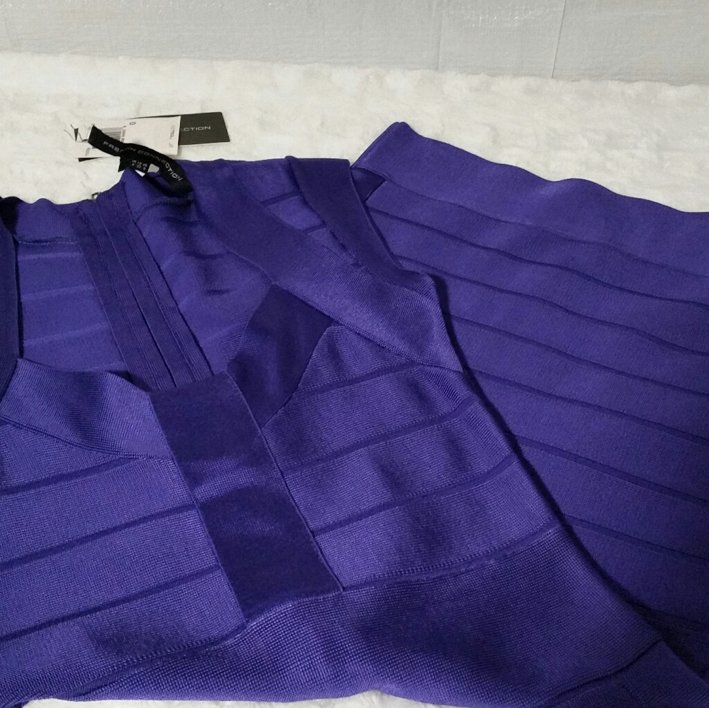 French Connection,dress New w/Tag Purple sz 0 - Picture 5 of 13